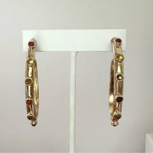 Kara by Kara Ross 14k plated gemstone earrings